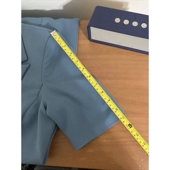 Badgley Mischka Blue Blazer Dress. Size 8 - Picture 8 of 8